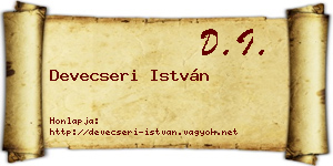 Devecseri István névjegykártya