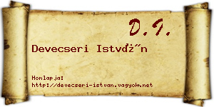 Devecseri István névjegykártya