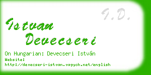 istvan devecseri business card